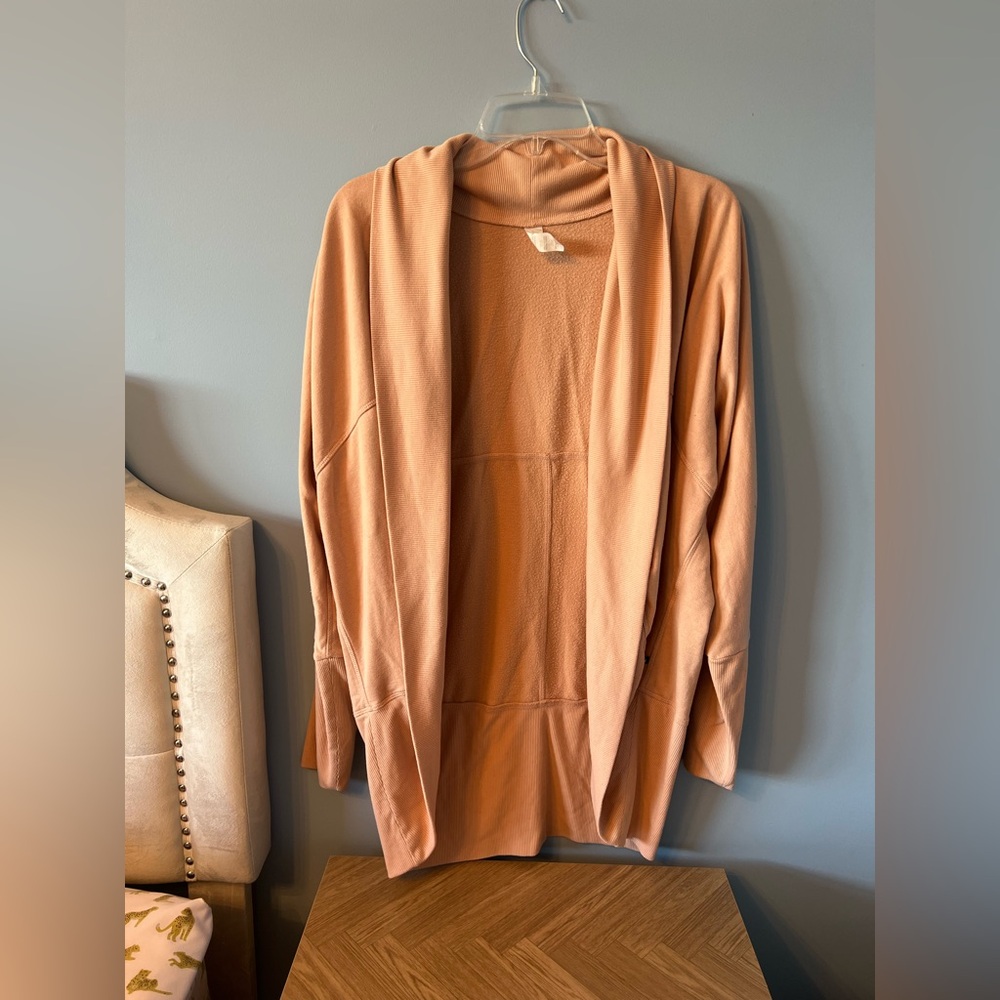 Merika Women's Peach Open Front Sweater